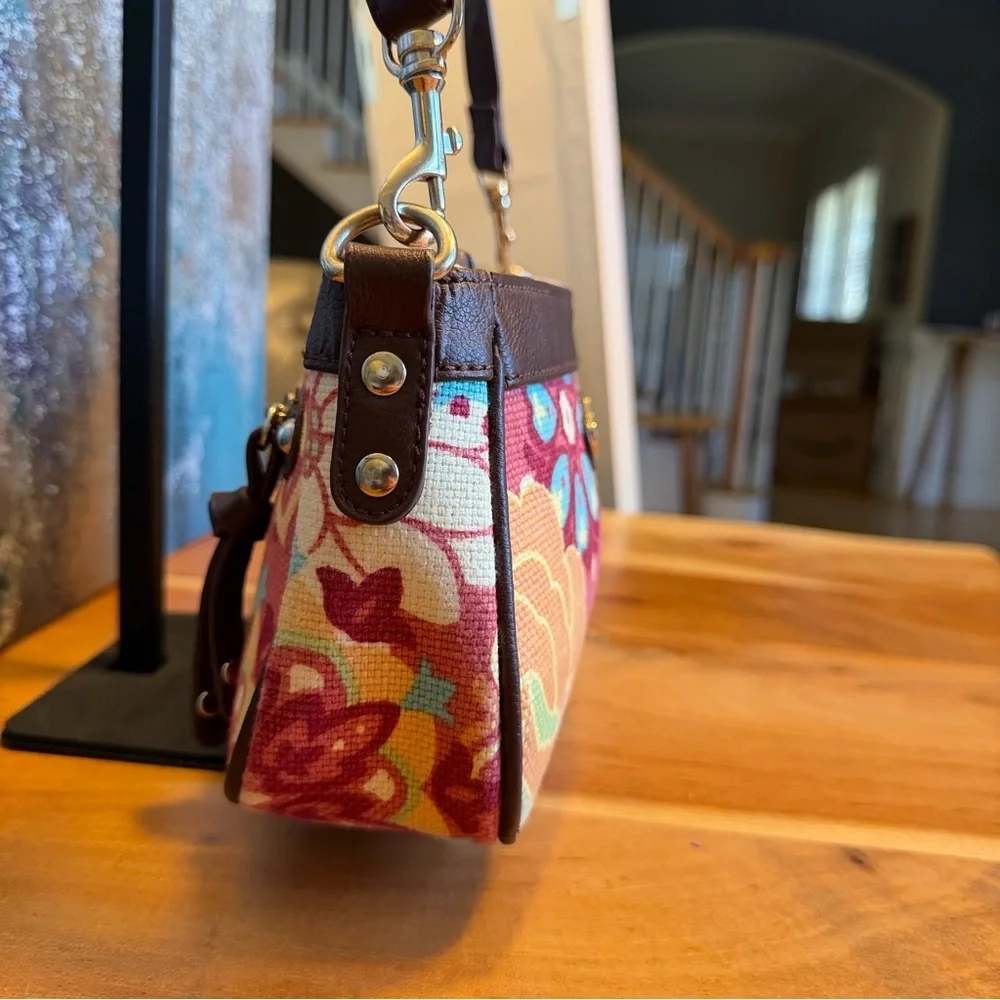 Spartina 449 Vintage 2009 Daufuskie Island Floral Linen Crossbody (EUC)